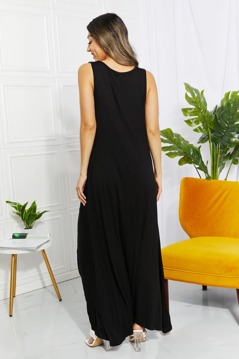 Haven Full Size High-Low Ruffled Maxi Dress