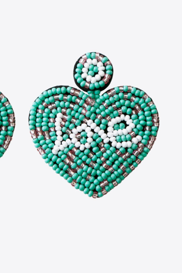 Emma Beaded Heart Earrings
