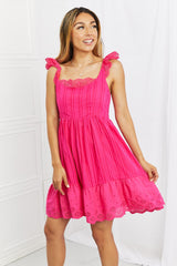 Melissa Full Size Lace Detail Mini Dress