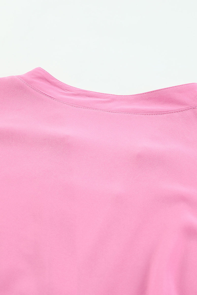 Rosalia Plus Size Notched Neck Half Sleeve Blouse