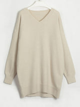Miracle V-Neck Dropped Shoulder Sweater Dress