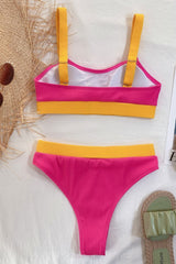 Leona Color Block Scoop Neck Bikini Set