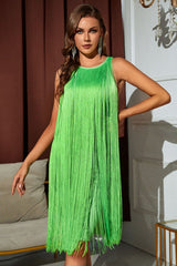 Laurel Sleeveless Round Neck Fringe Dress