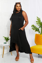Haven Full Size High-Low Ruffled Maxi Dress