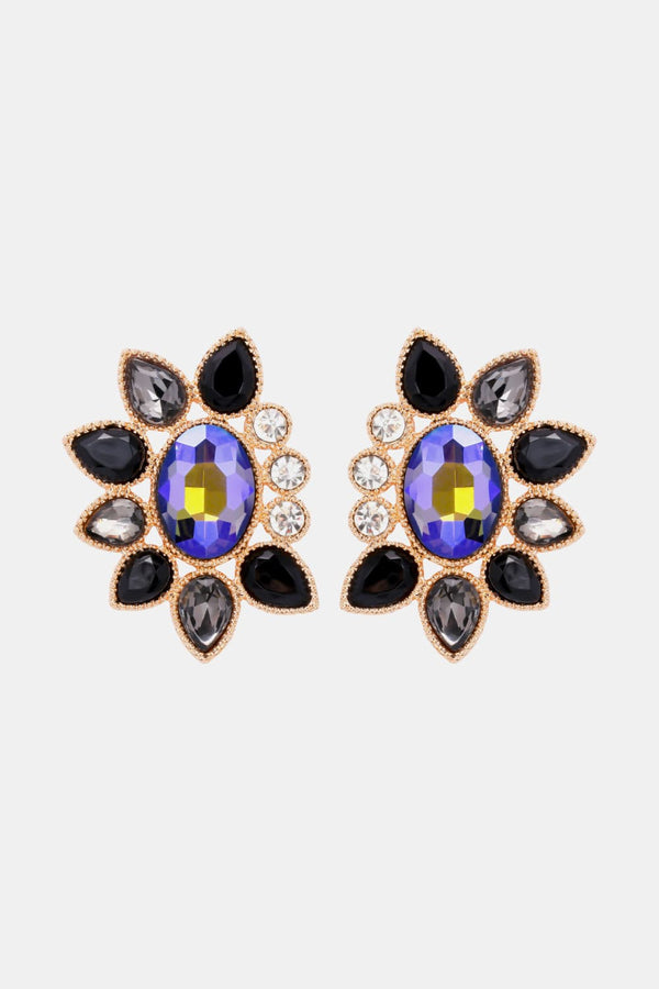 Camila Geometrical Shape Glass Stone Dangle Earrings