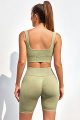 Lyric Ruched Wide Strap Sports Top