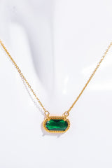 Brooklyn Copper 14K Gold Pleated Pendant Necklace