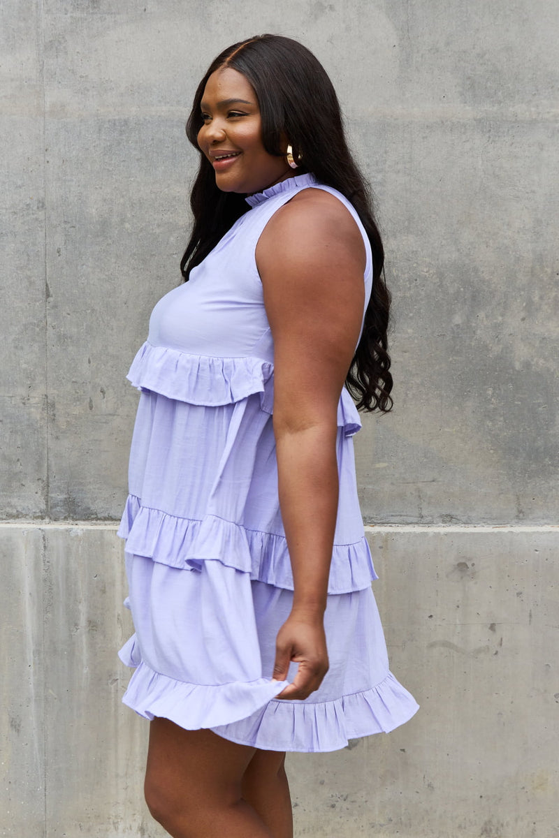 Mabel Full Size Relaxed Baby Doll Halter Dress