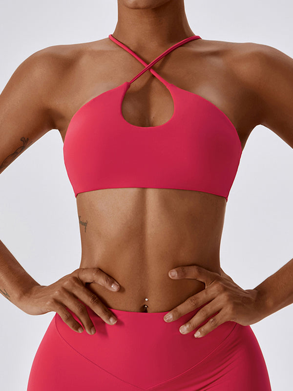 Willow Cropped Halter Neck Sports Bra