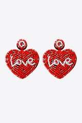 Emma Beaded Heart Earrings