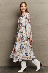 Brinley Chiffon Floral Midi Dress
