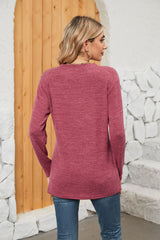Ila Notched Neck Long Sleeve T-Shirt
