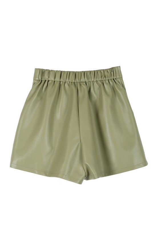 Ginna Vegan leather shorts