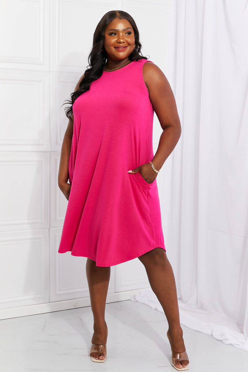 Valery Full Size Still In Love Sleeveless Midi Dress