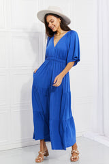 Abigail Flare Sleeve Tiered Maxi Dress