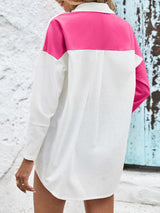 Juliet Two-Tone Contrast Drop Shoulder Shirt