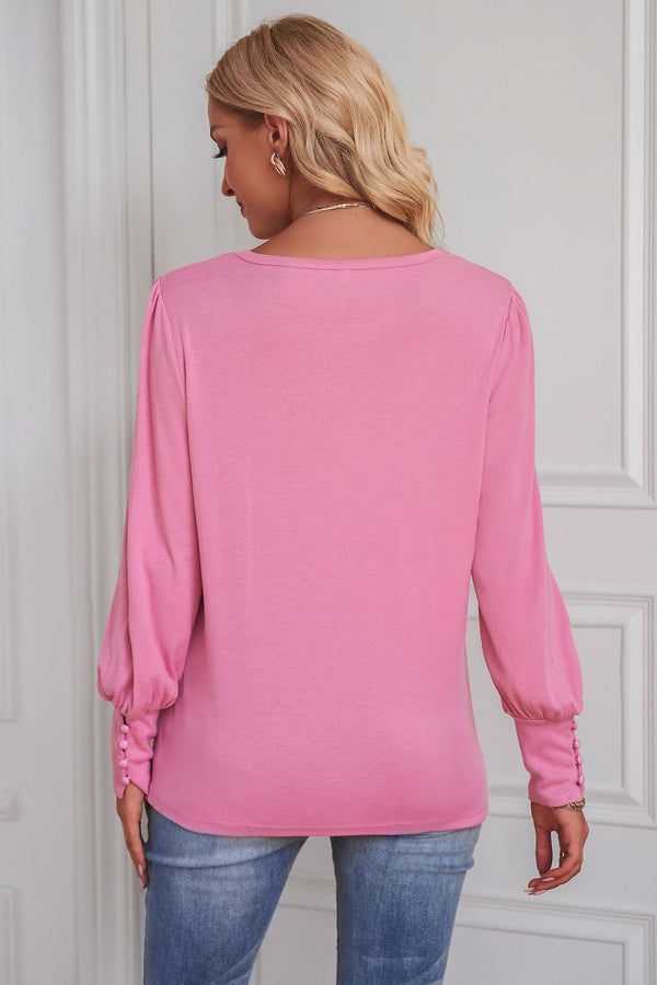Amaris Round Neck Puff Sleeve T-Shirt