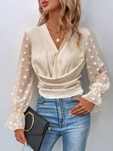 Tinsley Flounce Sleeve Blouse
