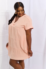 Aria Full Size Gauze Tiered Ruffle Mini Dress