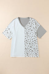 Lucy Plus Size Leopard V-Neck T-Shirt