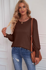 Amaris Round Neck Puff Sleeve T-Shirt