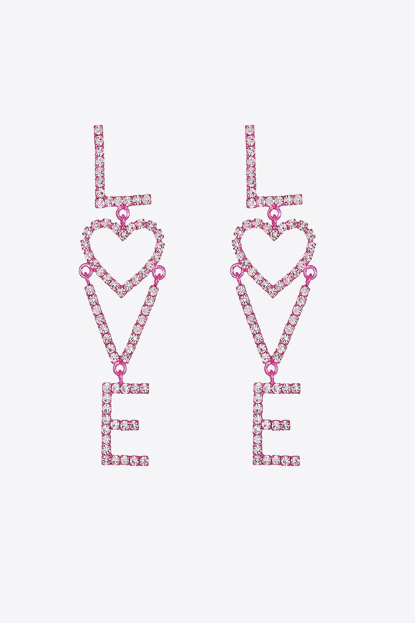 Phoebe Glass Stone Zinc Alloy Earrings