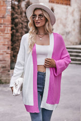 Trinity Open Front Dropped Shoulder Longline Cardigan