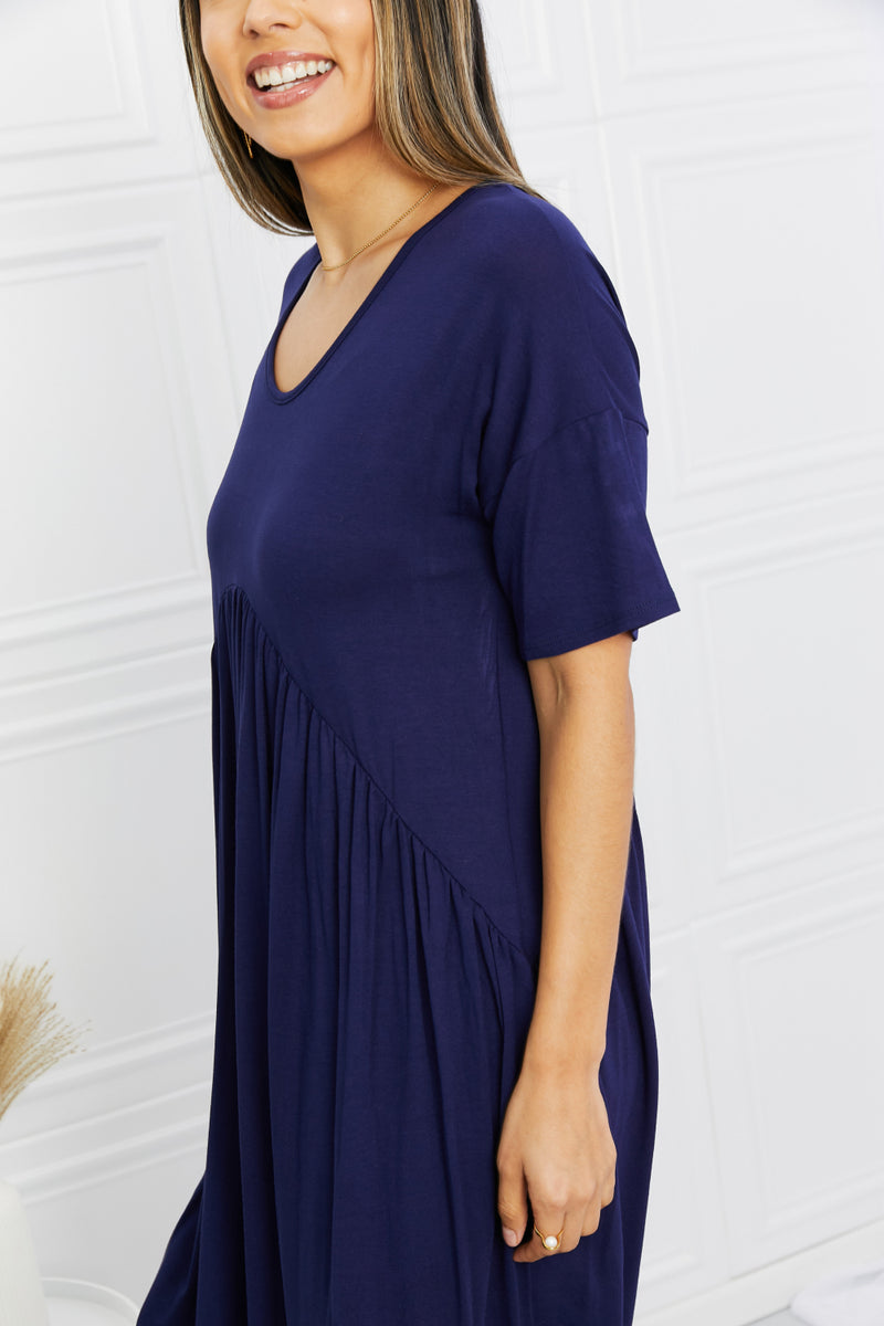 Alexandria Dropped Shoulder V-Neck Dress