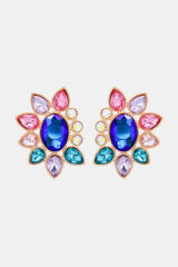 Camila Geometrical Shape Glass Stone Dangle Earrings