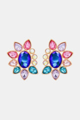 Camila Geometrical Shape Glass Stone Dangle Earrings