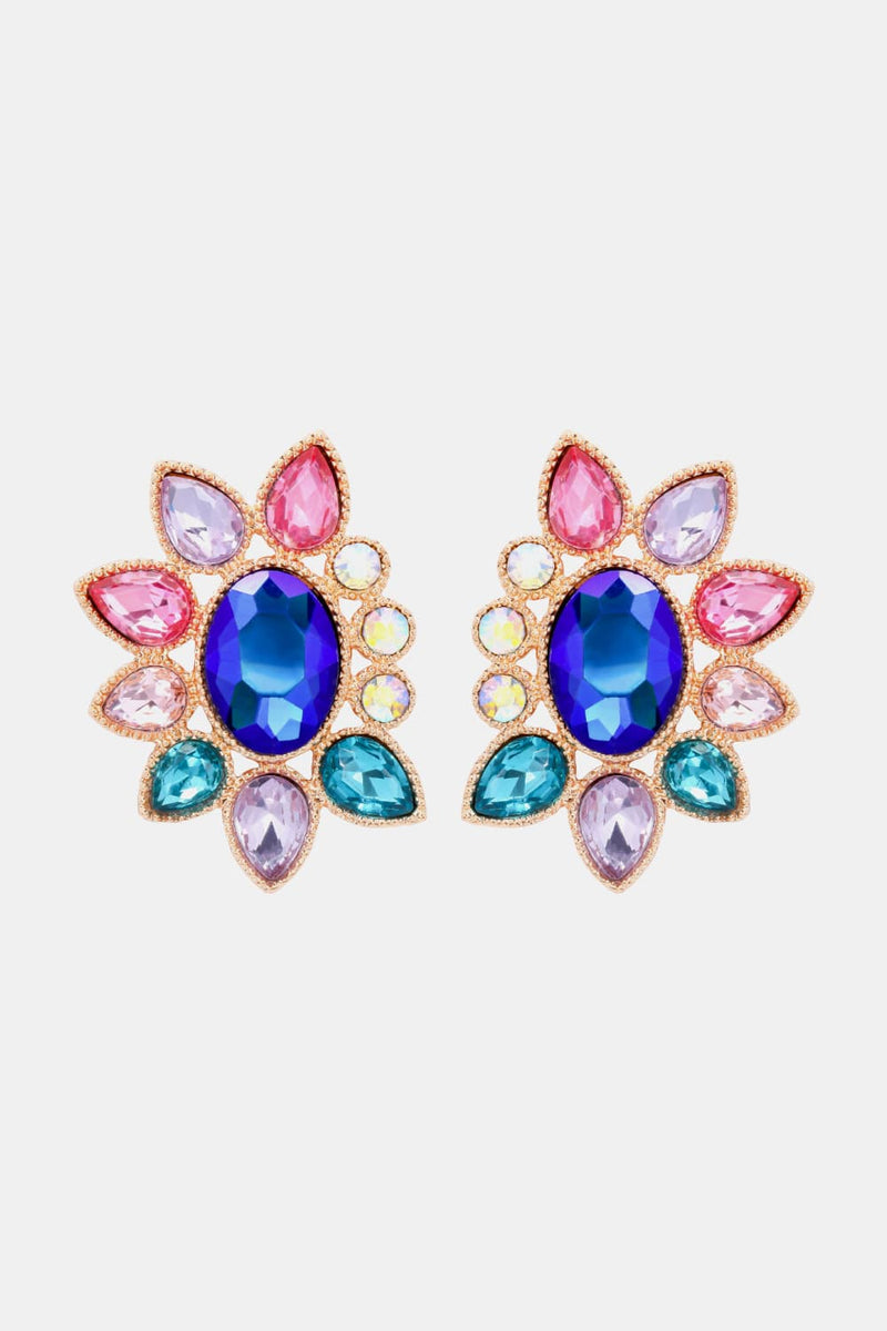 Camila Geometrical Shape Glass Stone Dangle Earrings