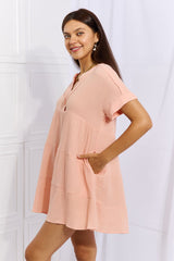 Aria Full Size Gauze Tiered Ruffle Mini Dress