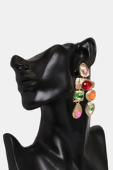 Jordyn Geometrical Zinc Alloy Frame Resin Dangle Earrings