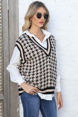 Aya Ribbed V-Neck Sleeveless Sweater