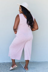 Gabriela Plus Size Stripe Printed Knit Jumpsuit