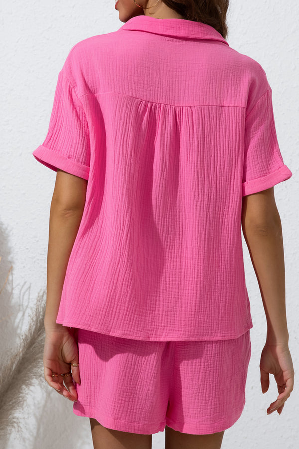 Myra Short Sleeve Polo Shirt and Shorts Set