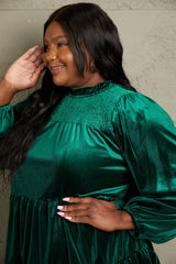 Ariella Full Size Velvet Tiered Dress