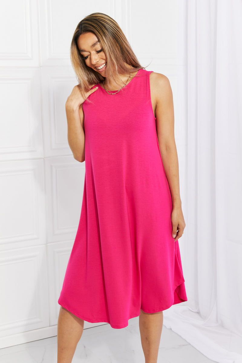 Valery Full Size Still In Love Sleeveless Midi Dress