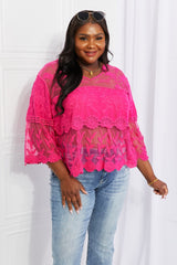 Johanne Full Size Lace Oasis Top