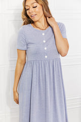 Astrid Decorative Button A-Line Dress
