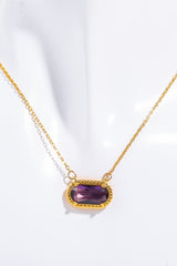 Brooklyn Copper 14K Gold Pleated Pendant Necklace