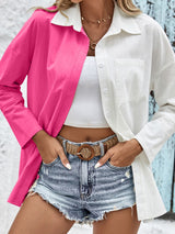 Juliet Two-Tone Contrast Drop Shoulder Shirt