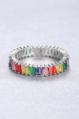 Lavinia Multicolored Cubic Zirconia 925 Sterling Silver Ring