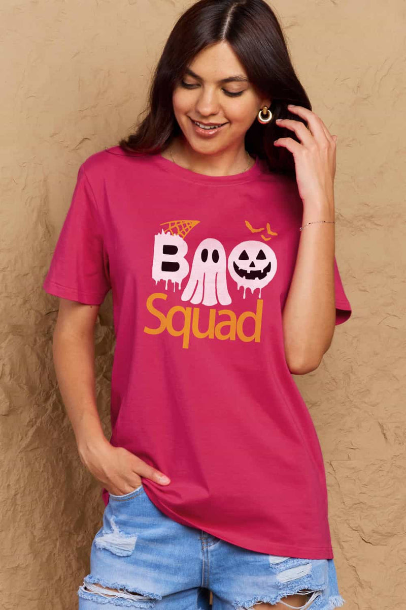 Aila Full Size BOO SQUAD Graphic Cotton T-Shirt