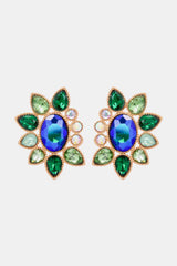Camila Geometrical Shape Glass Stone Dangle Earrings