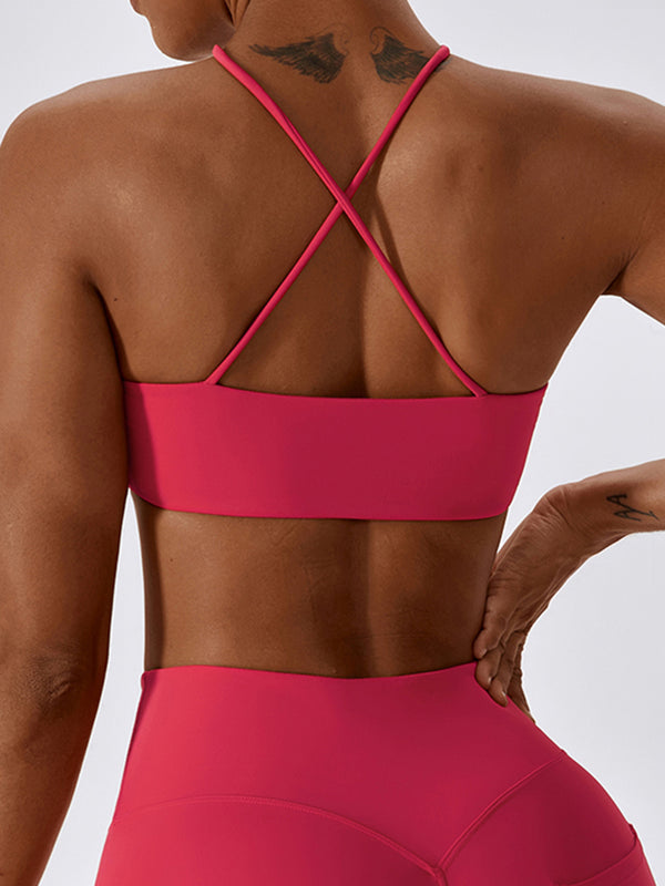 Willow Cropped Halter Neck Sports Bra