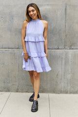 Mabel Full Size Relaxed Baby Doll Halter Dress