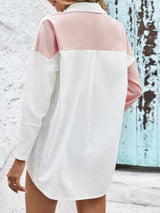 Juliet Two-Tone Contrast Drop Shoulder Shirt