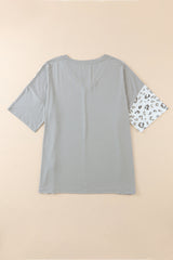 Lucy Plus Size Leopard V-Neck T-Shirt