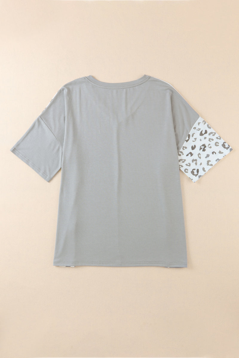 Lucy Plus Size Leopard V-Neck T-Shirt